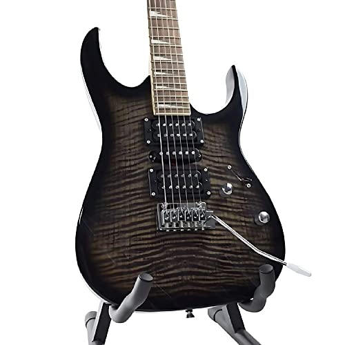 Image of VAULT RG1 Soloist Premium Basswood Electric Guitar (Black, Indian Laurel Fretboard)