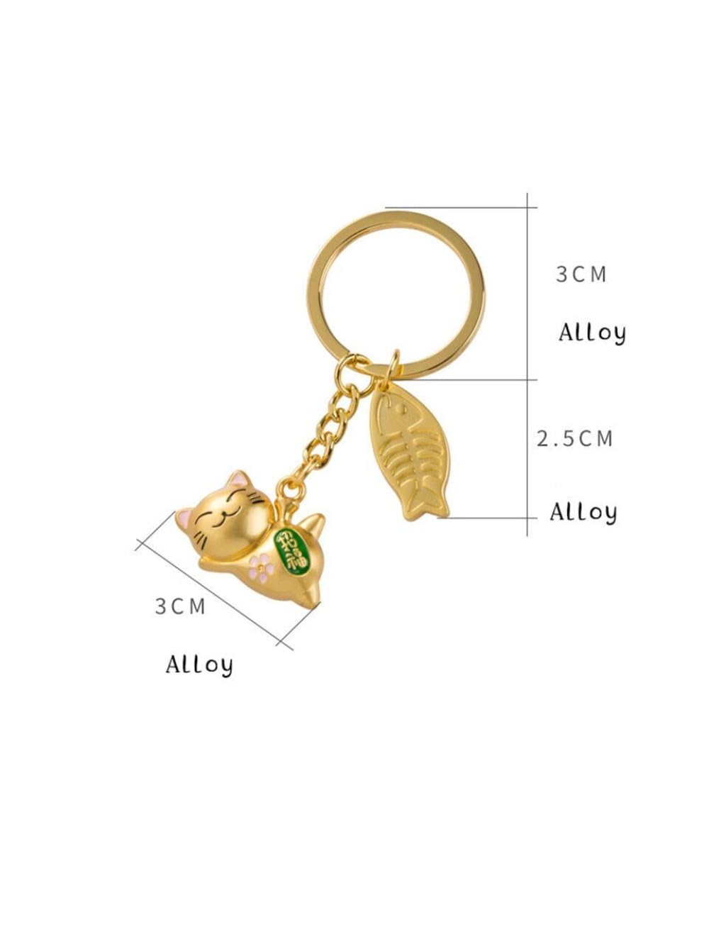 Lucky Cat brelok do kluczy ze stopu akcesoria torby samochodowej