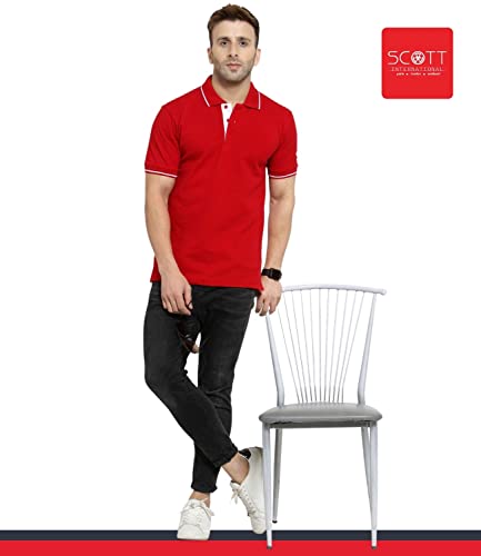 Image of Scott International Men's Regular Fit Half Sleeve Organic Cotton Polo T-Shirt