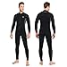 WYYHAA 3MM Neoprene Two Piece Wetsuit, Diving Suit Top and Bottom for Men Women Snorkeling Scuba Diving, Keep Warm, UV Protection,Men,M
