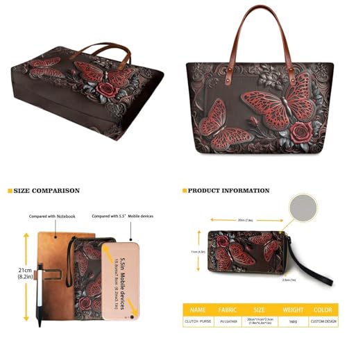 Bolso Tote Grande con Cartera PU para Mujer miniatura 4