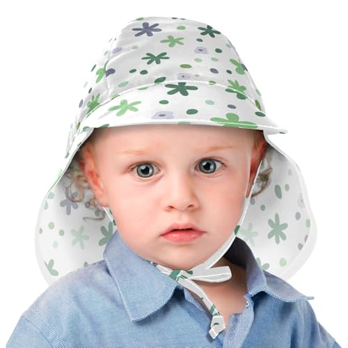 Boho Simple Style Galaxy Leaves Flowers Infant Sun Hats Baby Boys Beach Caps Girl UPF 50+ Large Brim Beach Essentials2