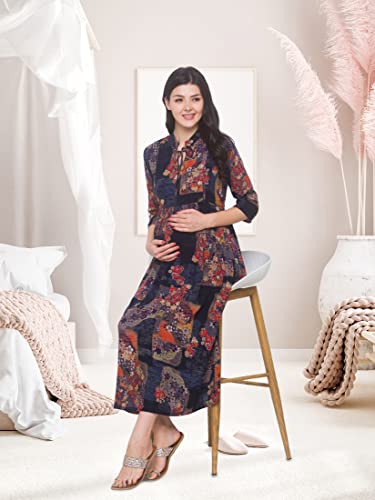 Image of AV2 Women's Rayon Relaxed Fit A Line Maternity Wear