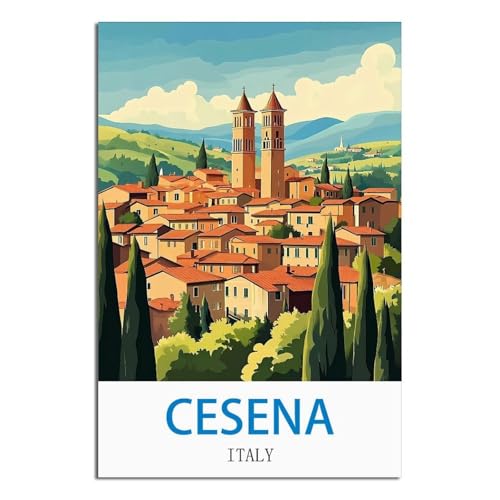Poster de voyage vintage Cesena pour creer une ambiance italienne chaleureuse dans votre salon