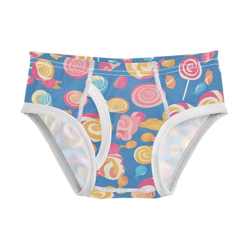 KLL Colorful Sweet Lollipop Candy Little Boys Cotton Briefs Breathable Undies