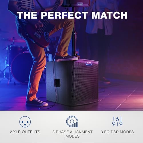 alto ts12s 2500w 1234 subwoofer powered pa speaker with 6 selectable dsp modes easy setup 130 db 334 voice coil superior bass