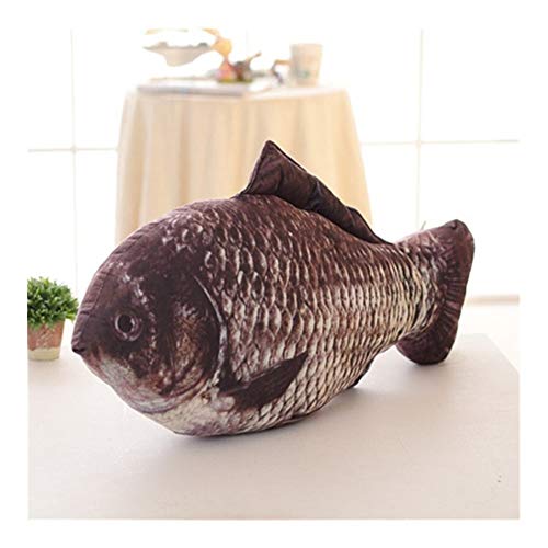 NOBRAND Simulation Fish Pillow Vivid Fashion Plush Toy Personality Festival Gift Stuffed Toys Simple Durable Pillow Soft Cosy Cushion Bed, Lap, Sofa (Color : Black, Size : 55cm)