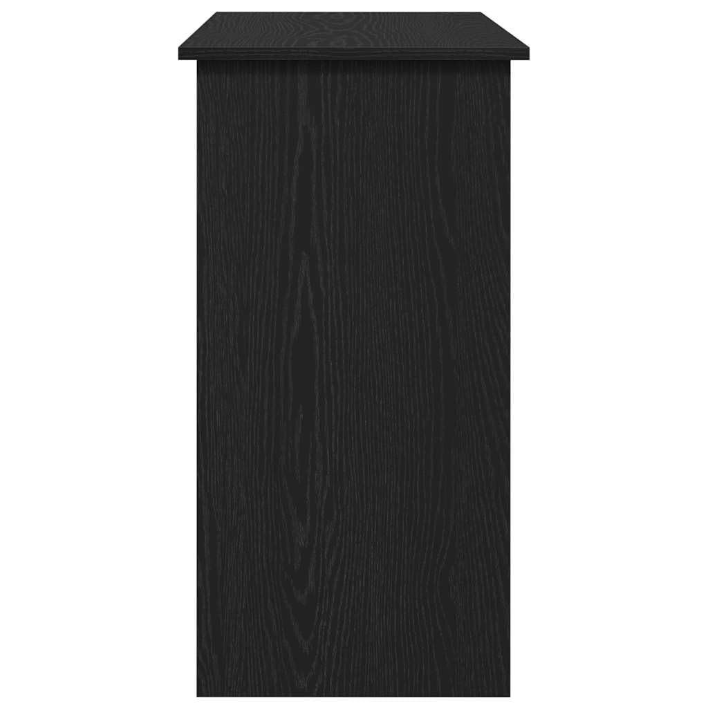 Escritorio negro de madera 80 x 40 x 75 cm, mesa compacta para PC con amplia superficie de trabajo para oficina, juegos y oficina en casa, secretario estable para portátil y monitor