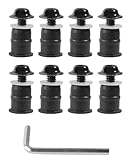 UNLRAE 10PCS Motorcycle Fairing Bolts Kit,Car Accessories Aluminum Motorbike Windscreen Screw Bolts Nuts Fastener Kit with Wrench,Suitable for Most Motorcycles,Sports Bikes,Dirt Bikes,Etc. (Black)