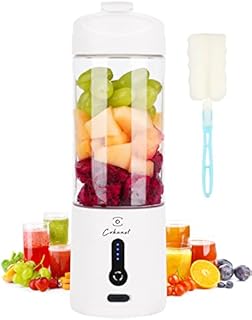 COKUNST Portable Blender, 18 Oz Personal Blender for Smoothies and Shakes, Mini blender with 6 Blades and Type-C Rechargeable, Fruit Juicer Portable Mixer Cup with Ice Tray for Travel Sports Kitchen