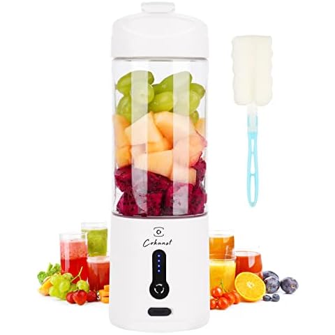 COKUNST Portable Blender, 18 Oz Personal Blender for Smoothies and Shakes, Mini blender with 6 Blades and Type-C Rechargeable, Fruit Juicer Portable Mixer Cup with Ice Tray for Travel Sports Kitchen Cover