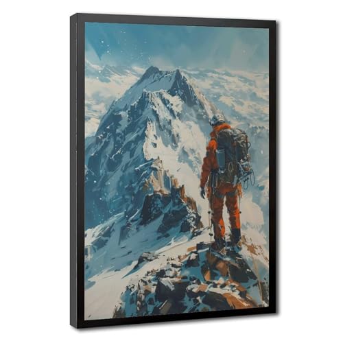 Affiche aquarelle d'alpinistes : l'esprit d'escalade haute altitude pour vous inspirer