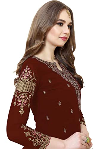 Image of SHAFNUFAB Womens Net Semi Stitched for Ladies use for women for lehenga suit for punjabi And lehenga suit for for wedding