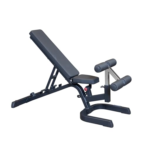 Body Solid (GFID71B) Adjustable Heavy Duty Flat Incline Decline Bench for Weight Lifting, Fitness Workout Equipment for Bench Press & Incline Exercise, Commercial and Home Gym Essentials