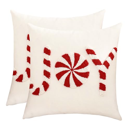 Tosleo 2 Stück Kissenbezug Weihnachten Kissenbezüge 45x45 cm Leinen...