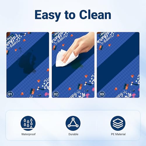 Image of Childom 3 Pack Fathers Day Decorations,Happy Fathers Day Tablecloth,54 inch x 108 inch Disposable Plastic Table Cloth for Rectangle,Party Table Cover for Birthday Party Supplies,Home,Dinner,Indoor,Outside