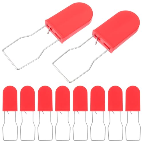 WRITWAA 50 Precintos de Seguridad para Logística Precintos de Alambre Pequeños Numerados Etiquetas Antimanipulación Rojas Cierres Inviolables para Contenedores y Puertas Pack 50