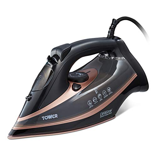 Tower-T22013-CeraGlide-Steam-Iron-Ceramic-Sole-Plate-3000-W-Rose-Gold-and-Black