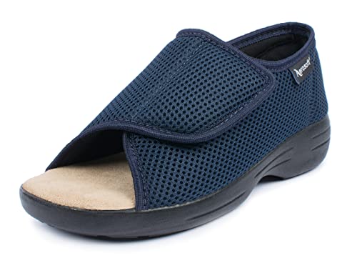 Sandale stretch Aerosoft Reha antidérapante à velcro pour pied large G-H