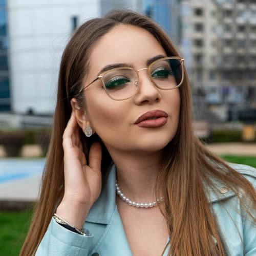 Image of GUDVUE Blue Light Glasses, Computer /Gaming /TV /Phones Glasses for women, Anti Glare /UV400 /Eye Strain