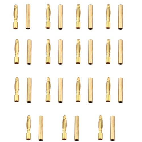 15 pares conectores banana macho y hembra 2mm chapado oro miniatura 1