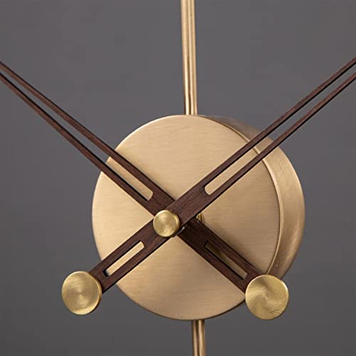 Reloj de mesa de cobre minimalista con base de madera natural 4