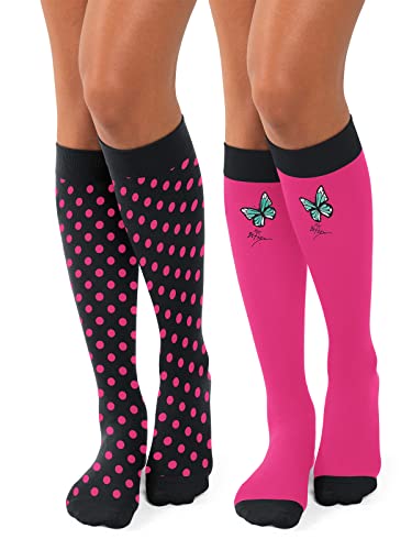 Betsey Johnson Women's Compression Socks 2-Pack