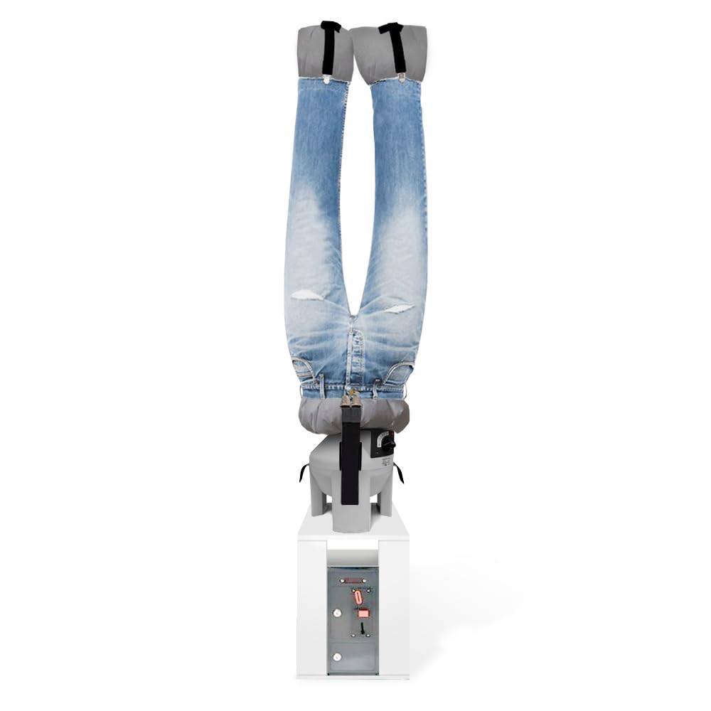 EOLO Stirapantaloni SA17 P SELF INOX V5 Gettoniera StirAsciuga Automatico Pantaloni Stiratrice Asciugatrice Manichino Professionale Aria Calda Stiro Ferro Made in Italy Garanzia 5 Anni Efficienza A++