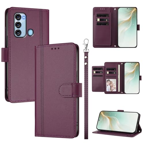 �X�}�z�P�[�X �Ή��@�� for itel S17 4G / P38 4G,�Ή��@�� for itel Vision 3 �X�}�z�P�[�X�y�E�H���b�g�f�U�C�� �f���A���J�[�h�X���b�g �L���b�V�� �t���b�v���X�^���h �����h�~�zViolet