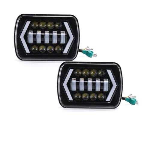 Phare LED 5x7 rectangulaire 55W projecteur auto clignotant DRL pour Cherokee XJ camion 4x4