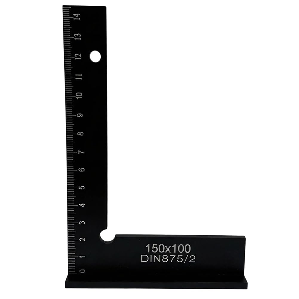 Aundhegrtt Beige 90 Degree Right Angle Square Ruler Angle Measuring Tool Woodworking Ruler 150X 100