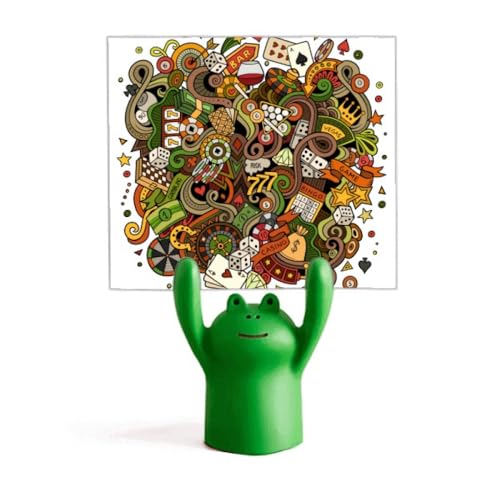 Pince mémo grenouille de casino pour organiser vos cartes de poker et petits papiers