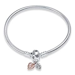 Silver Bracelet with Leaf Clasp