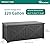 YITAHOME 120 Gallon Large Outdoor Storage Box with X-Shaped Front, Waterproof Resin Deck Box Cushion Storage Bench for Patio, Pool Supplies, Garden Tools - Lockable, Dark Gray