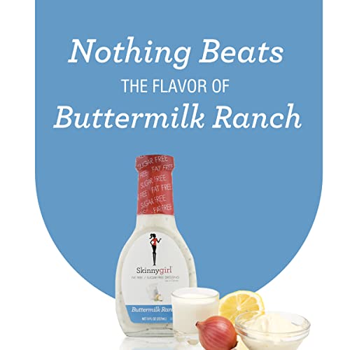 Image of Skinnygirl Fat-Free Salad Dressing, Sugar-Free Buttermilk Ranch, 8 Ounce (Pack of 4)