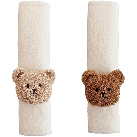 White Plush Seat Belt Pads for Comfort Cover