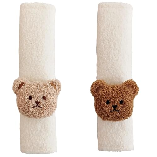 LPMXYW 2Pack Seat Belt Pads White Plush,Seat Belt Covers Seatbelt Strap Cover,Women & Men Multifunctional Universal Seat Belt Pad Cover,Car Seat Belt Pads Seat Belt Covers For Youth Kids