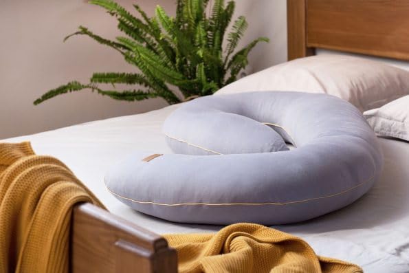 Image of Safe Multifunctional Microfiber U Shaped Pregnancy Pillow /Maternity Pillow. (Grey-C-PIPEN)