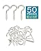 IMSCREWS 50 Pcs 1-5/8 Inch Heavy Duty Stainless Steel 304 M3 Eye Bolts, Anti-Rust Self Tapping Eye Lag Screws for Wood, Securing Cables Wires