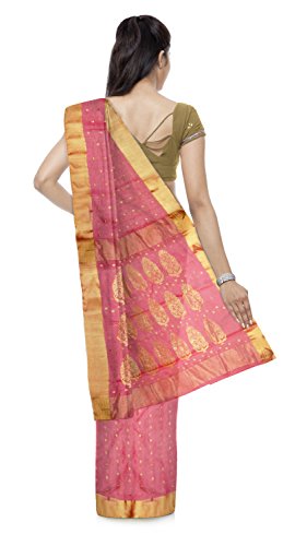 DANISH MOHAMMAD pink chanderi silk saree – image 2