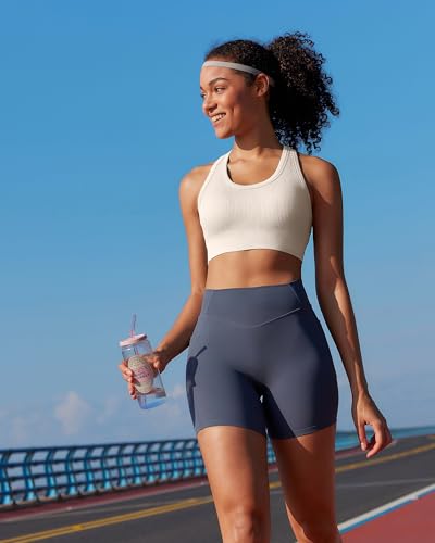 Image of RUNNING GIRL Sports Bra for Women High Support, Criss-Cross Back Padded Strappy Sports Bras Yoga Bra with Removable Cups