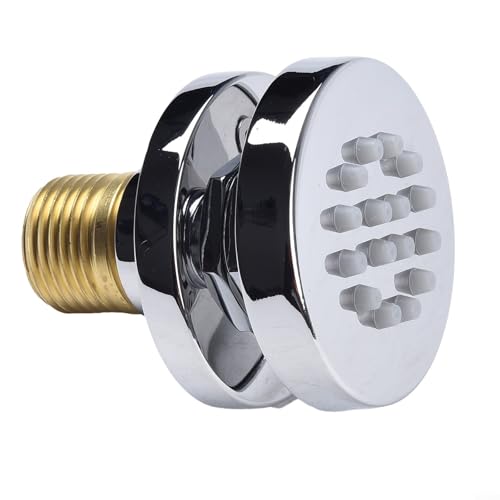 Getto doccia in ottone massiccio, con doccetta rotonda per massaggi laterali, sistema spa, set doccia regolabile a parete girevole per massaggi (cromato)