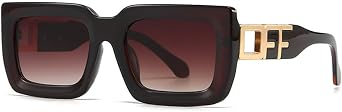 Rectangle Women Sunglasses Big Frame Shades UV Protection Gradient