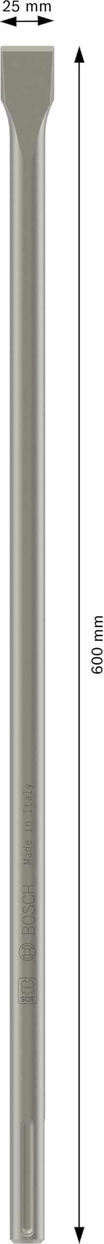 Bosch 1x Scalpello piatto PRO SDS max-4C (per Calcestruzzo, Mattone, Ø mm, Professional Accessorio Martello perforatore, Sezionatori)