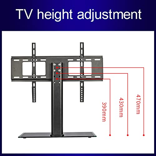 Soporte de Pared Ajustable para TV Base de Mesa Ajustable en Altura para televisores de 3255 Pulgadas Placa de Acero Resistente de 2,5 mm Perfil bajo decoración del hogar y la Oficina