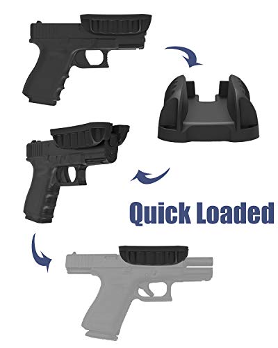Gun Magnet Mount (2 Pack), 50lbs Rated Fast Draw & Loader Handgun Magnetic Holster, Concealed Firearm Holder Gun Accessories for Most Flat Top Weapon Pistols in Vehicle, Truck, Car, Home, Wall, Desk