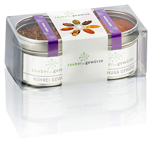 Zauber der Gewürze Das Ei-Ei-Ei-Gewürze Geschenkset | Gewürze Set mit 2 besonderen Gewürzen in Premiumqualität, als Geschenk für Frauen & Männer, 130 g