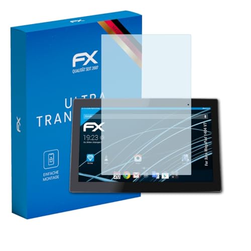 atFoliX Schutzfolie kompatibel mit Xoro MegaPad 1404 V7 Folie, ultraklare FX Bildschirmschutzfolie (2X)