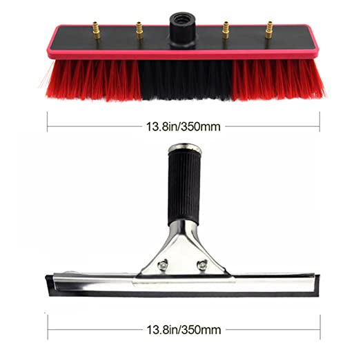 Cepillo cópico para Limpiar Cristales Cepillo de Limpieza para Ventanas Kit de Limpieza de Ventanas pértiga con Agua/Manguera Limpieza de Paneles fotovoltaicos y solares
