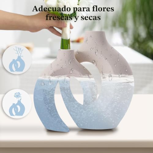 Jarrones de cerámica para decorar salones aburridos con un centro de mesa bohemio 6